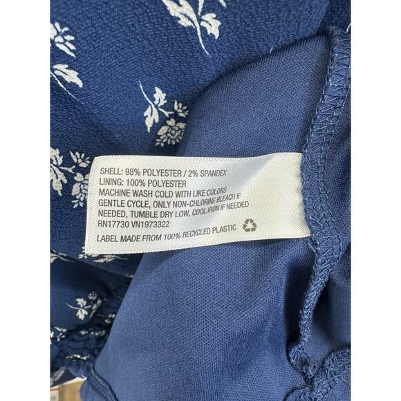 Xhilaration Womens Dress Size XXL Blue Long Sleeve Surplice Lined - Picture 7 of 13